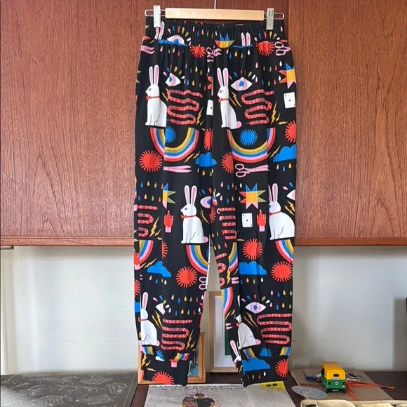 Nooworks Multicolor Magic Graphic Print joggers by Lisa Congdon. Size Large. - Picture 1 of 10